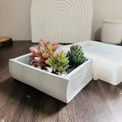 Book Shape Storage Box Mirror Silicone Mold Book with Cover Gypsum Cement Silicone Mold Crafts DIY Crystal Epoxy Resin Mold