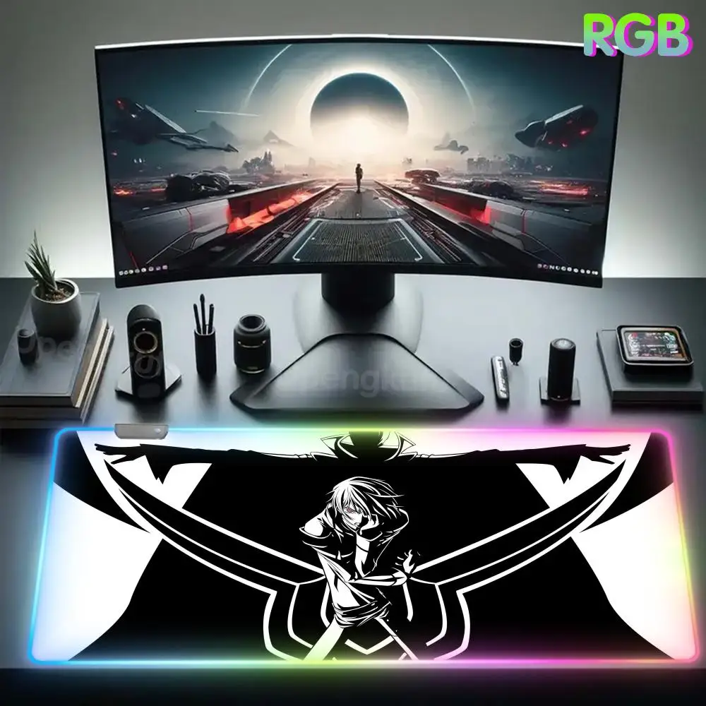 C_code G_geass Mouse Pad RGB Mouse Pad 900x400 Kawaii Cute Deskmat Rubber Mouse Pad Fashion LED Cool Lamp Anime Desk Mat