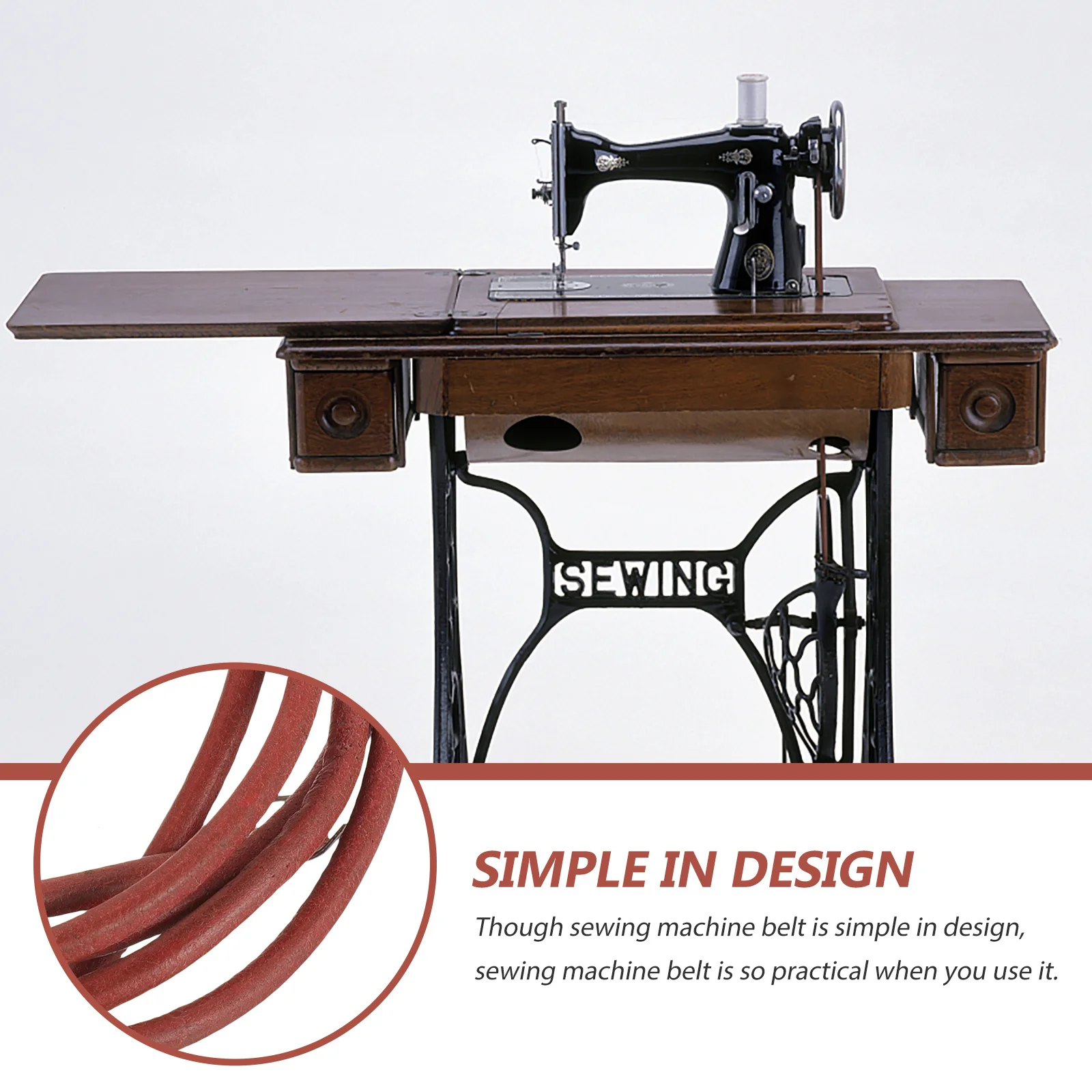 حزام ماكينة الخياطة من نوع الدواسة، ملحقات عملية، حزام ماكينة الخياطة المعدنية القوية #1
