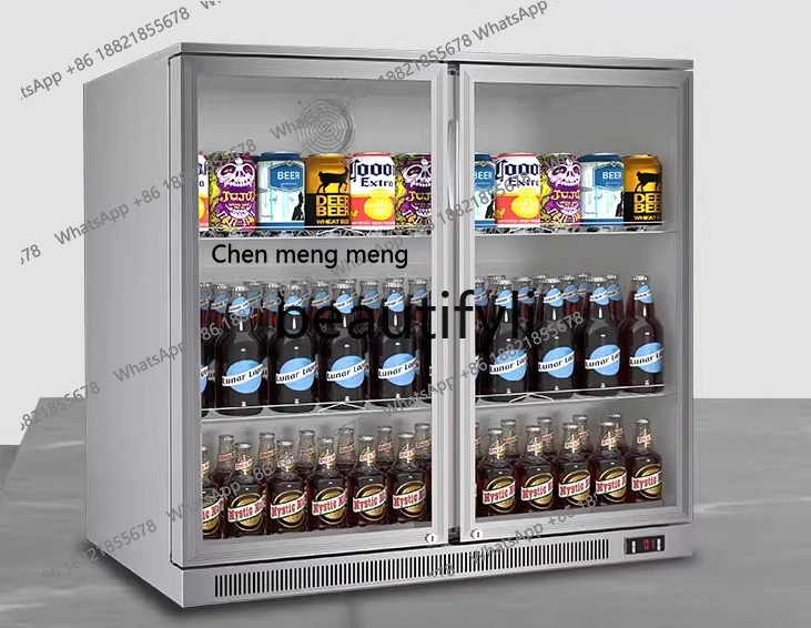 

FF Bar Counter Beer Cabinet Clear Bar Refrigerated Cabinet Small Freezer Embedded Commercial Beverage Display Cabinet