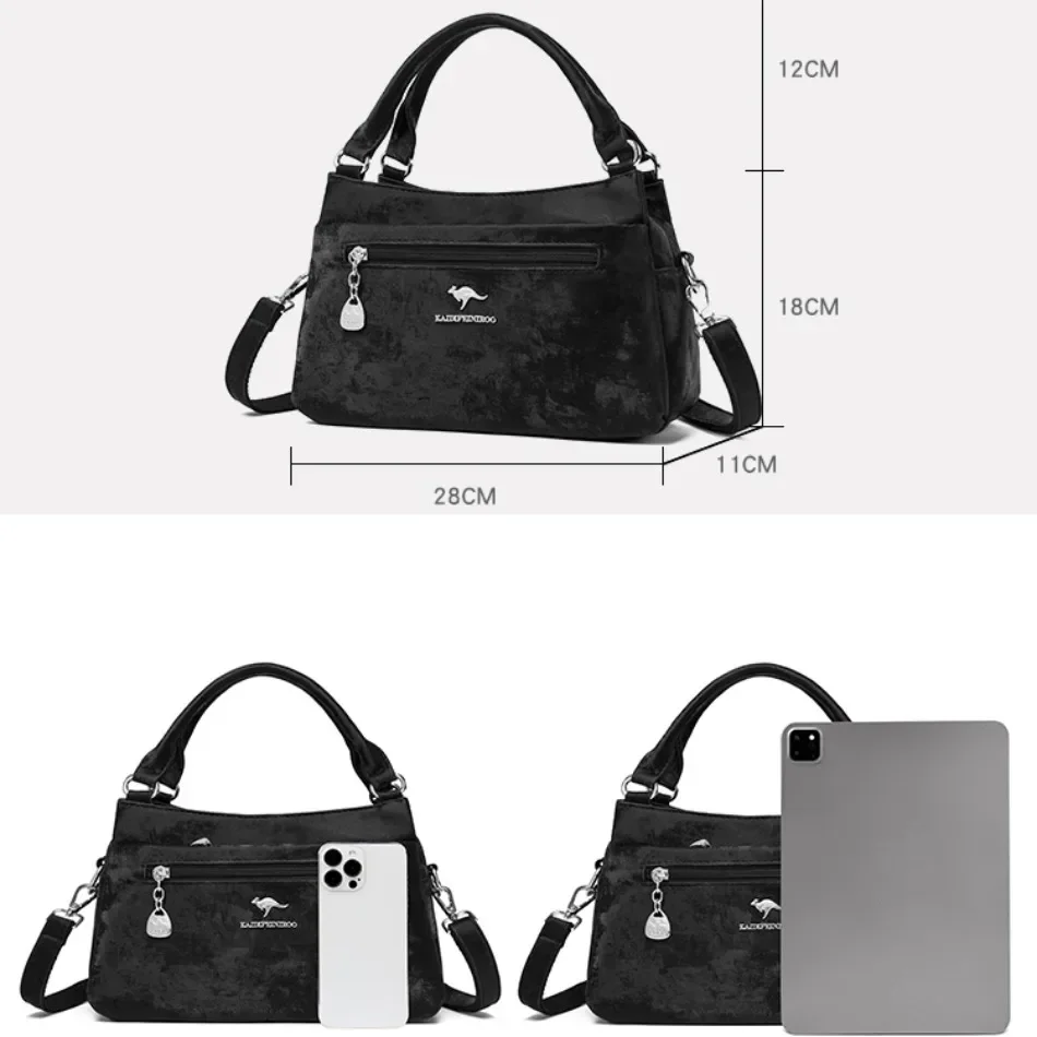 Designer Casual Shoulder Handbags High Quality Soft Scrub Leather Crossbody Bags for Women Luxury Handbags Women Bags Sac A Main
