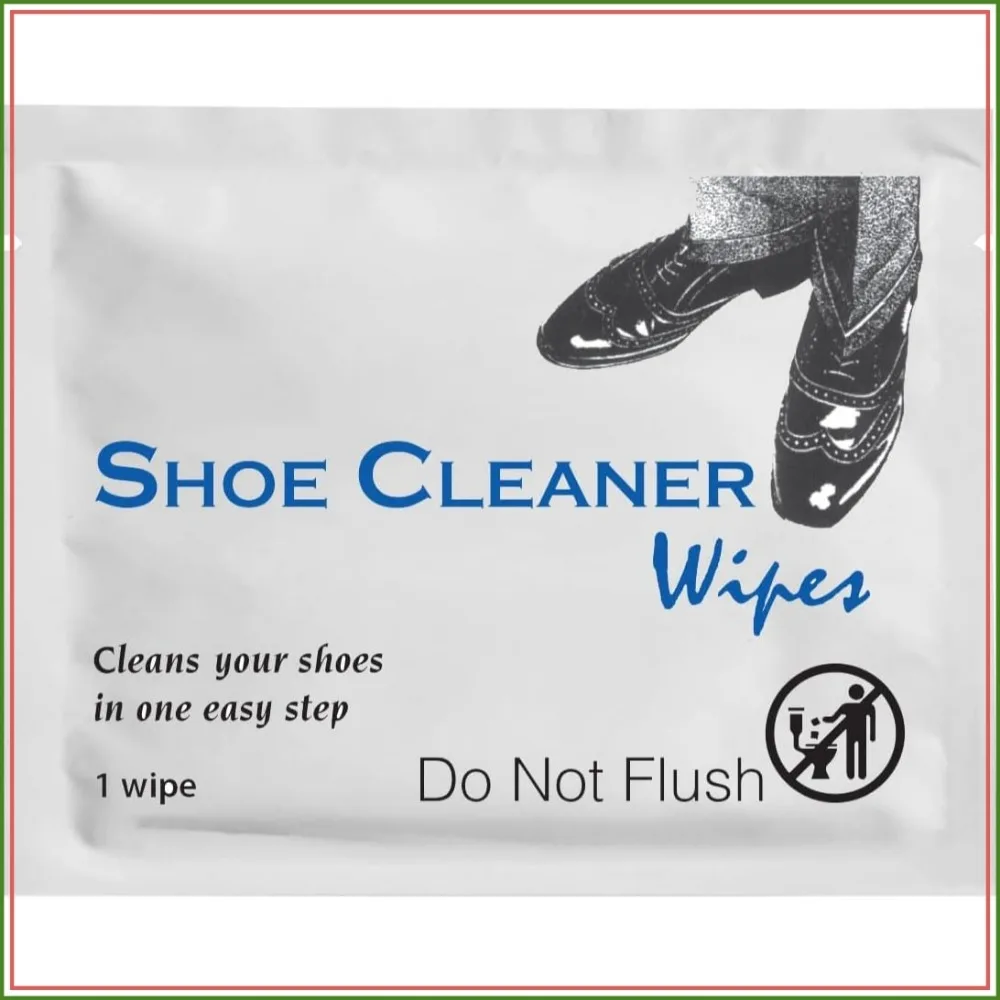 

Pre-Moistened Shoe Shine Wipes, 50 Individually Wrapped, Streak-Free Cleaner for Leather & Travel