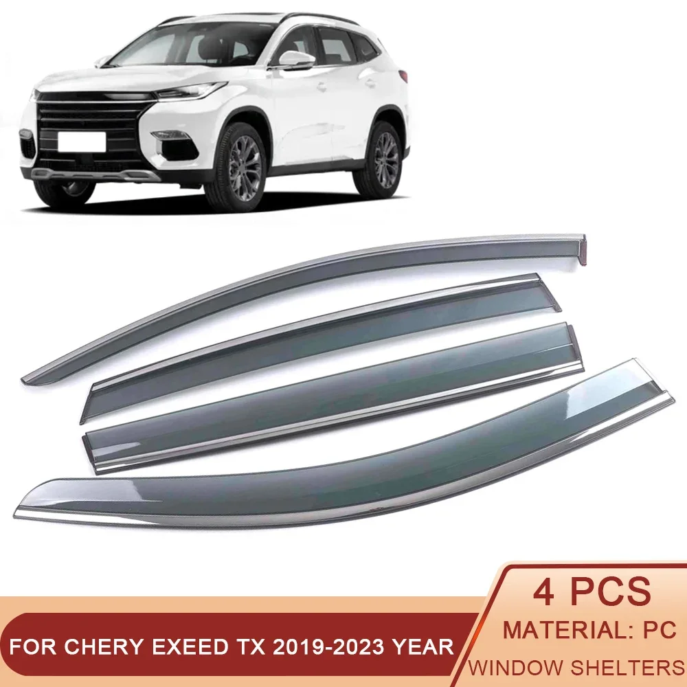 

For Chery Exeed TX 2019-2023 Car Window Sun Rain Shade Visors Shield Shelter Protector Cover Sticker Exterior Accessories