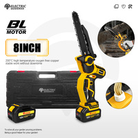 8-inch Brushless Chainsaw Battery Set Single-hand Portable Garden Chainsaw Garden Pruning Saw Tool For Makita 18V Battery