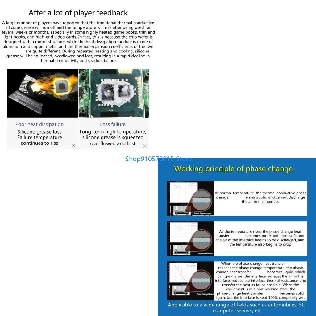

B95C Thermal Greases Paste Conductive Silicone Plaste Heat Sink Compound Computing Equipment PTM7950SP Thermal Paste