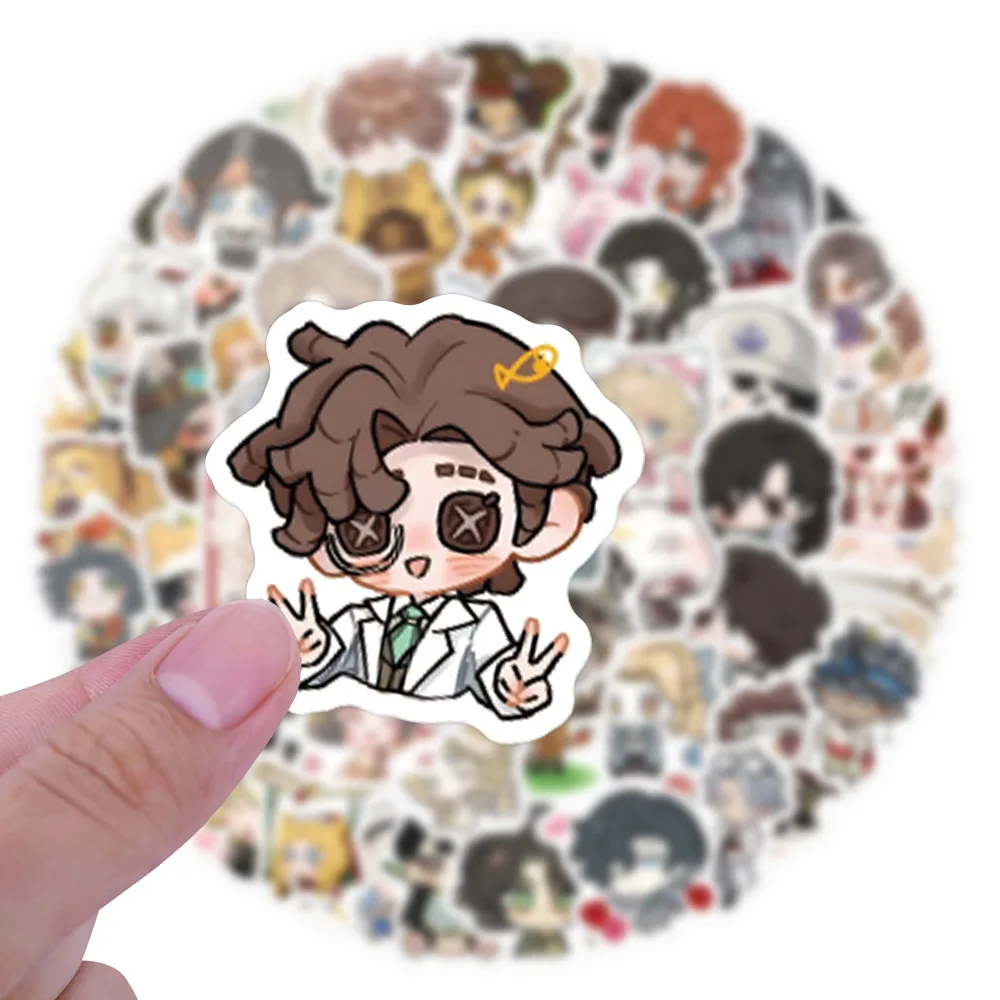105 Uds Unhuman versión Q pegatinas de dibujos animados de identidad divertidas pegatinas de juegos de rol juguetes para niños nevera portátil teléfono guitarra bicicleta D