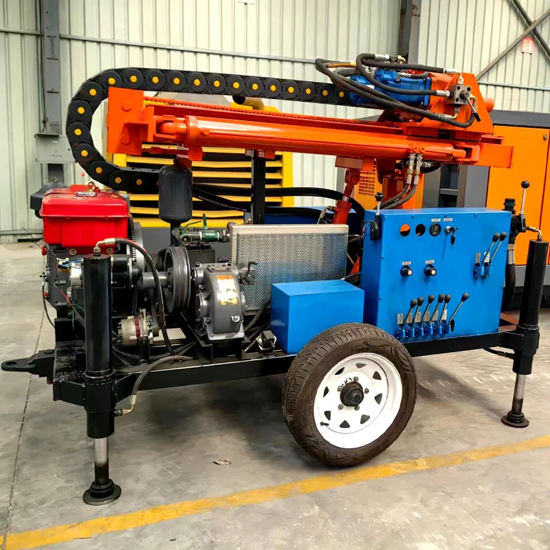 Индивидуальная буровая установка для водяных скважин, 100 м, 180 м, 200 м, гидравлические буровые установки, роторные буровые машины для сверл для скважин на продажу