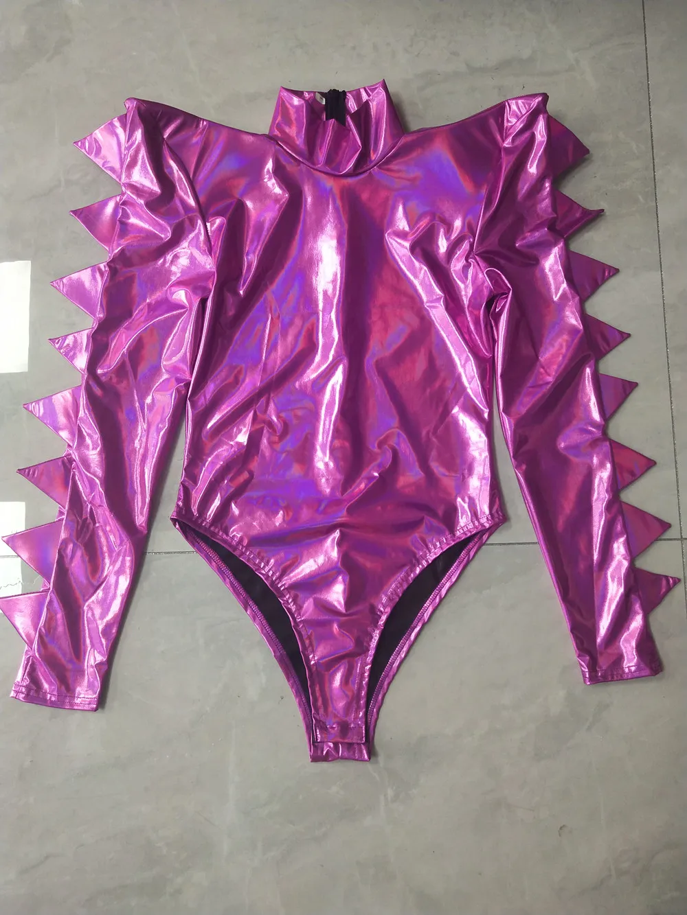 Body Sexy morado con hombros descubiertos para mujer, falda, ropa de escenario, club nocturno, Cosplay, traje de baile, disfraz de Drag Queen