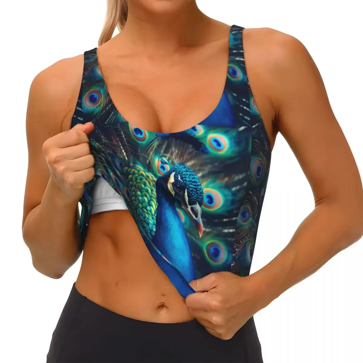 Paon Tops basiques femmes Samba Sexy col en v Yoga Fitness hauts de sport
