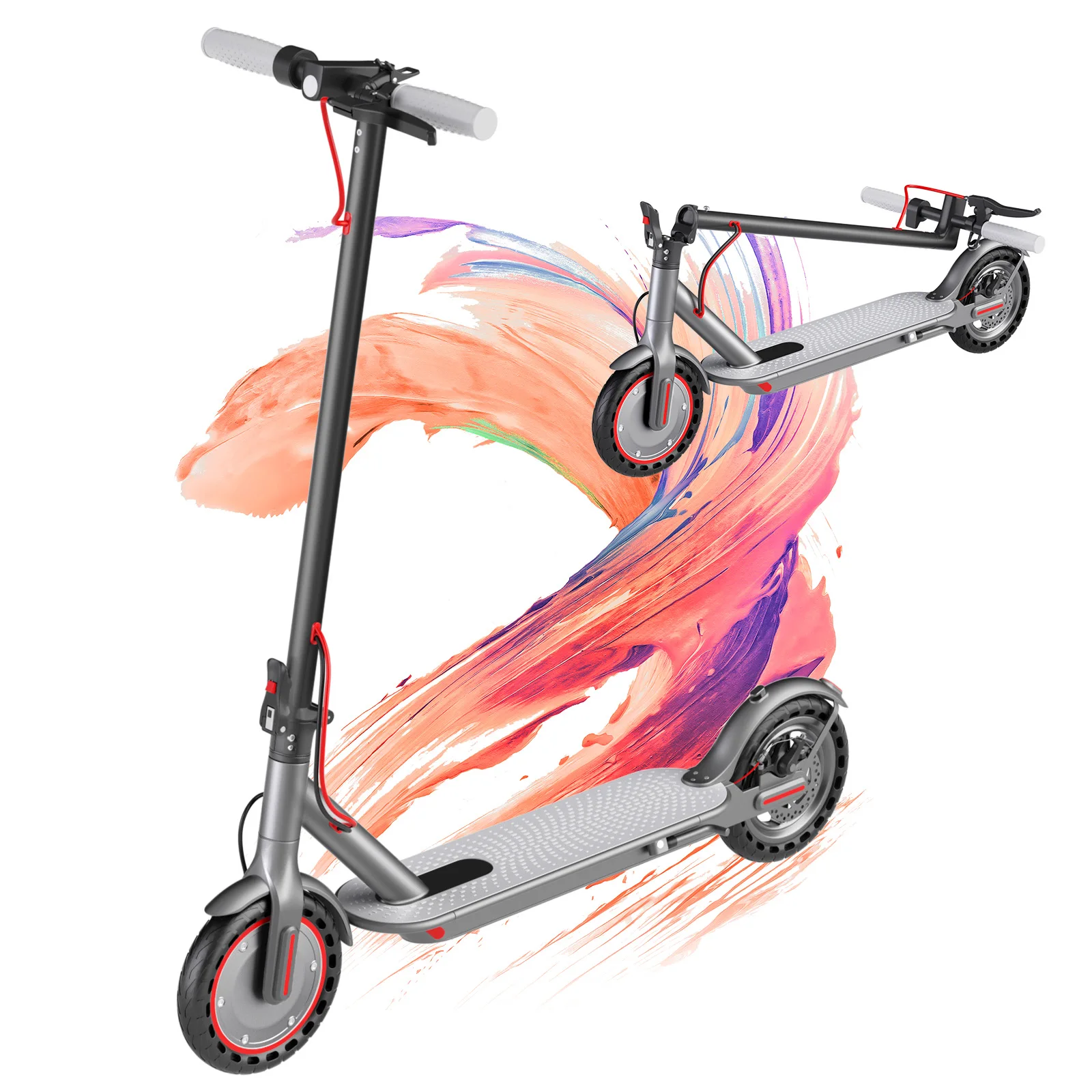 AOVOPRO TUYA APP Elektrische Scooter 36V10.5AH Batterij 25KM Reizenbereik Smart Scooter Dubbele Remmen Volwassenen Woon-werkverkeer Escooter