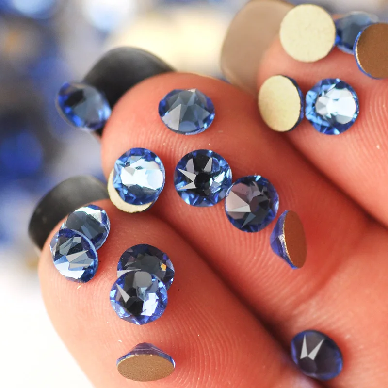 Pubrilex 2088NOHF Mehrfarbige Strasssteine mit 16 Facetten, nicht heißklebend, flache Rückseite, glitzernde Kristallglas-Strasssteine für Kleidungsdekorationen – Detail 11