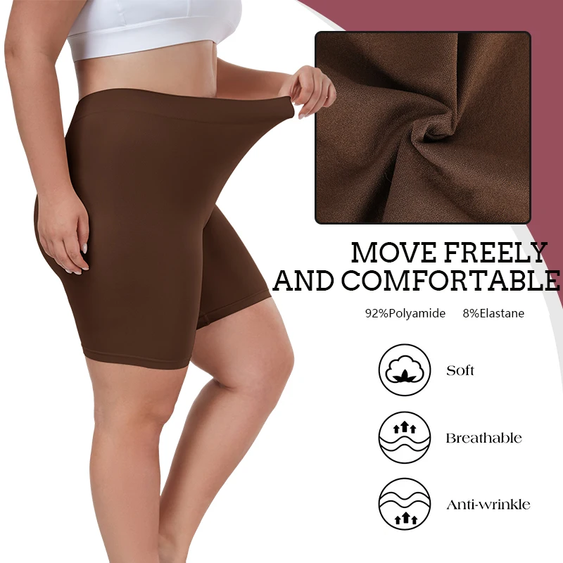 Nahtlose Shapewear Frauen Bauch-steuer Shorts Anti-Chafing Oberschenkel Schlanker Butter Heber Körper Shaper Sicherheit Höschen 3XL 4XL