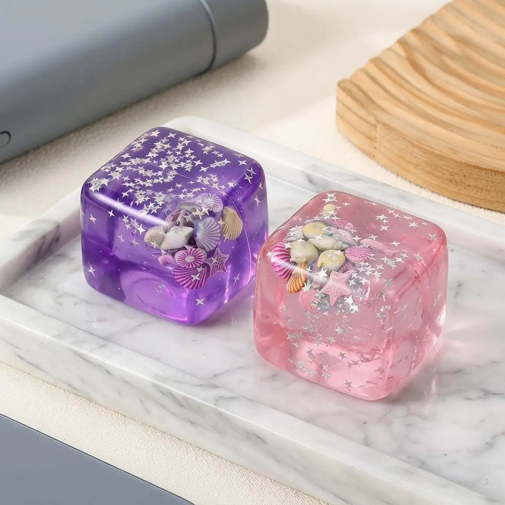 

Slow Rising Blue Ocean Ice Cube Stress Balls Soft Squishy Square Shape Ocean Squishy Balls Shell Filled Ocean Theme