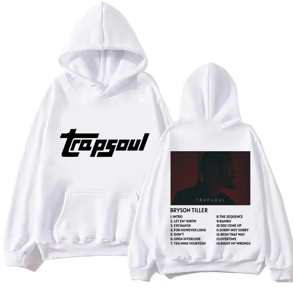 T R A P S O U L Bryson Tiller 2024 Hoodie Tops Long Sleeve Sweatshirt Music Fans Gift Spring and Summer Casual Regular  Printing