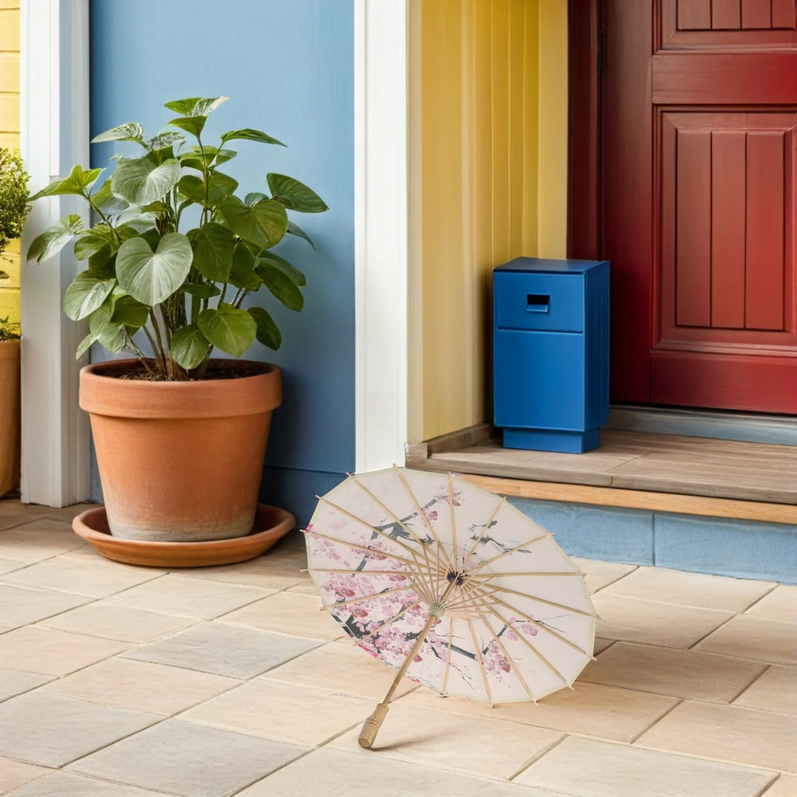 

Bamboo Oil Paper Umbrella Decorative Handmade Photo Props Stage Ancient Style HomeDecoration Beautiful Design Durable