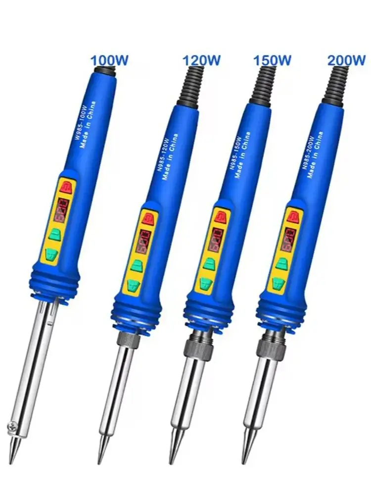 Hoog vermogen 100-200W soldeerbout met digitaal display, instelbare temperatuur, soldeerboutset voor hoge temperaturen - afbeelding 2