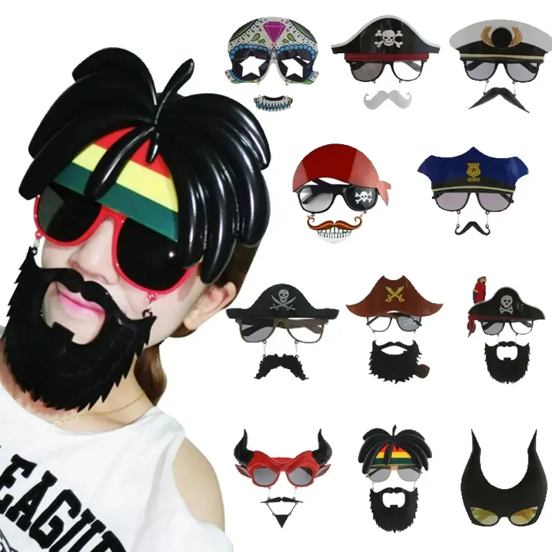 Funny Glasses Masquerade Party Cosplay Beard Eyewear Hallowee Festival Adults Costumes Accessories Photography Props Decoration