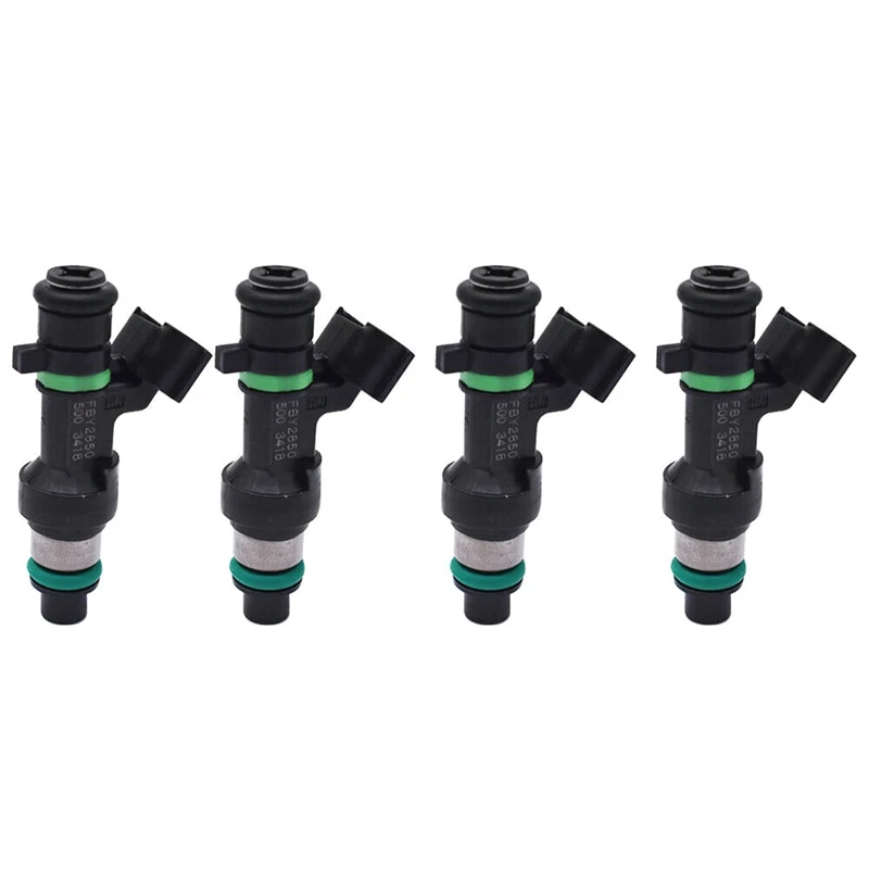 4Pcs Fuel Injectors Black Fuel Injectors 16600-EN200 FBY2850 2008-2014 Fit For Nissan Cube Sentra Versa