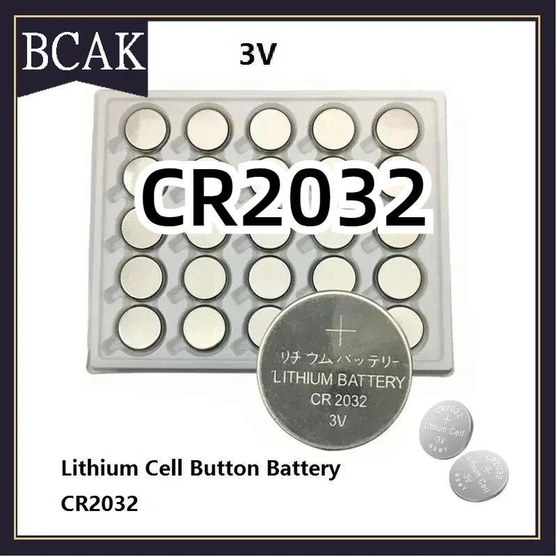 

BCAK стильная новая одноразовая батарея для кнопок CR2032 BR2032 DL2032 ECR2032 3V CR 2032, электронная часовая кнопка, литий-ионная батарея