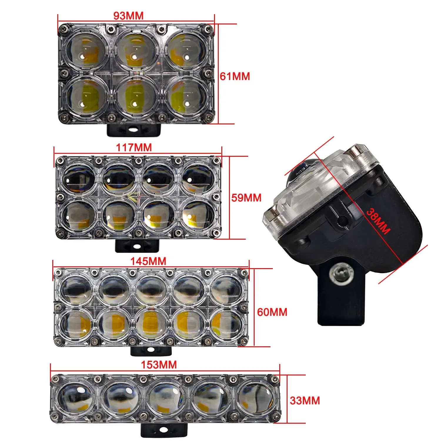 Car Led Work Light DC12-80V Spotlight Driving Fog Light Led For 4x4 Offroad Motorcycle Truck Tractor Boat Trailer Led Light