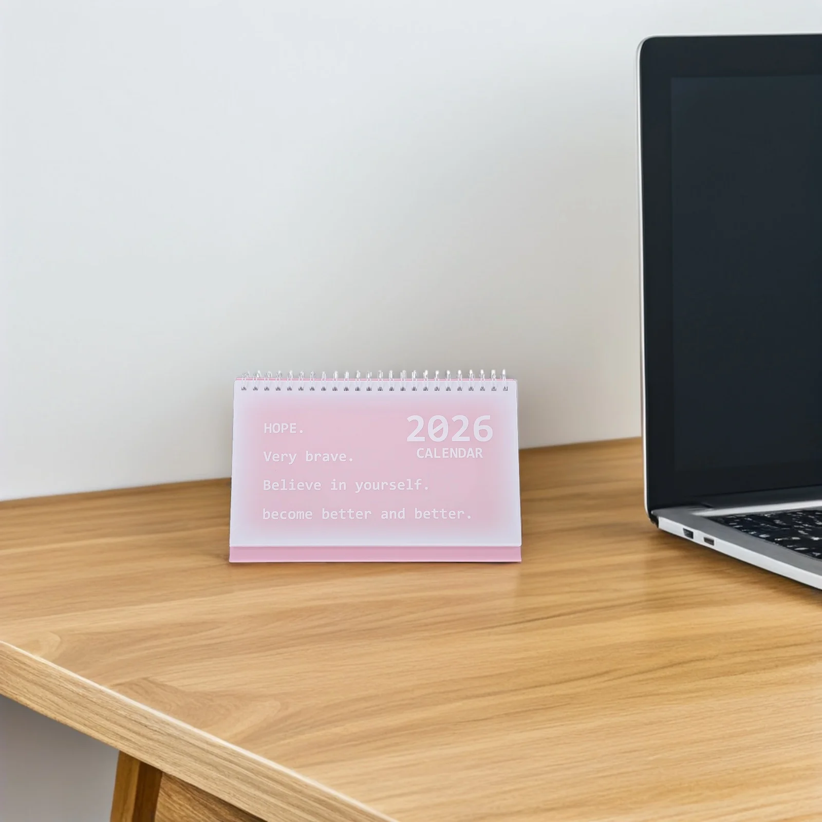 Desk Calendar 2026 Spiral Binding Small Standing Monthly Planner Sturdy Coil Desktop Organizer Office Home Calendar