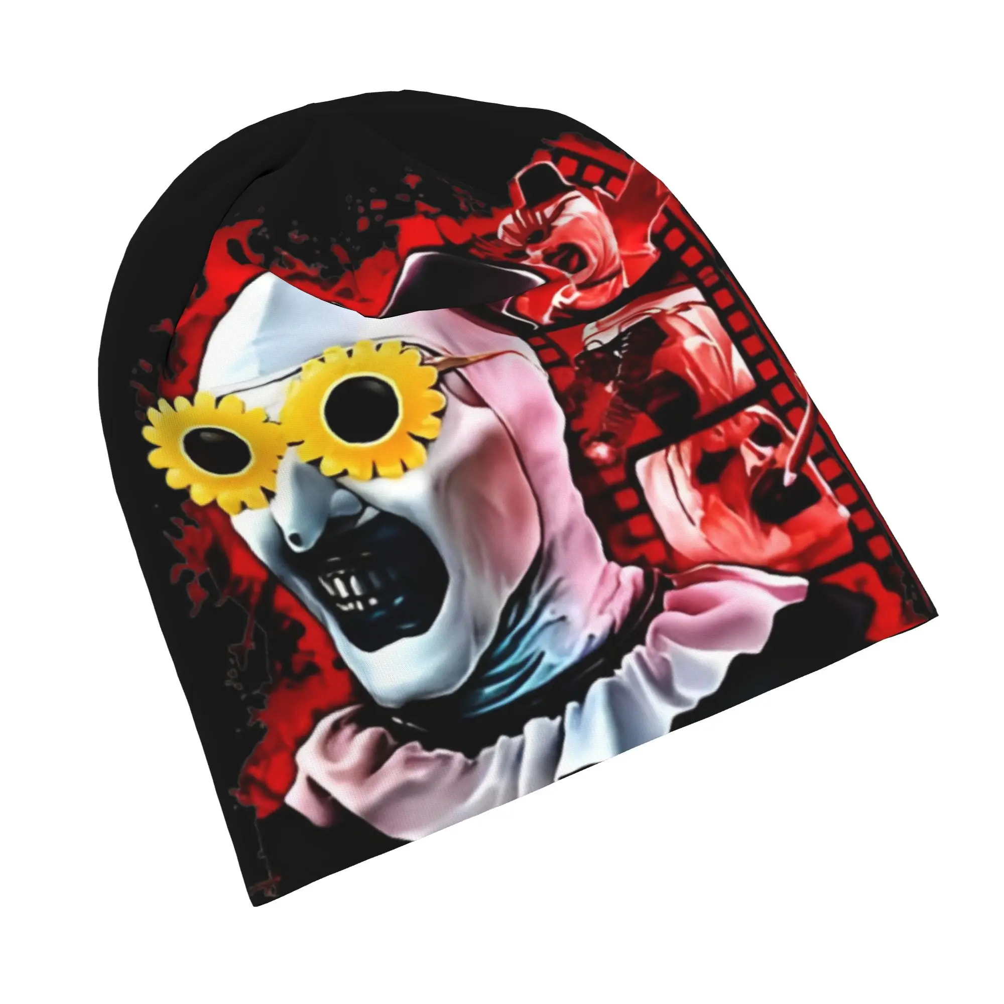 Terrifier Movie  Bonnet Hat Autumn Winter Street Skullies Beanies Hat Horror Halloween for Men Women Warm Dual-use Caps