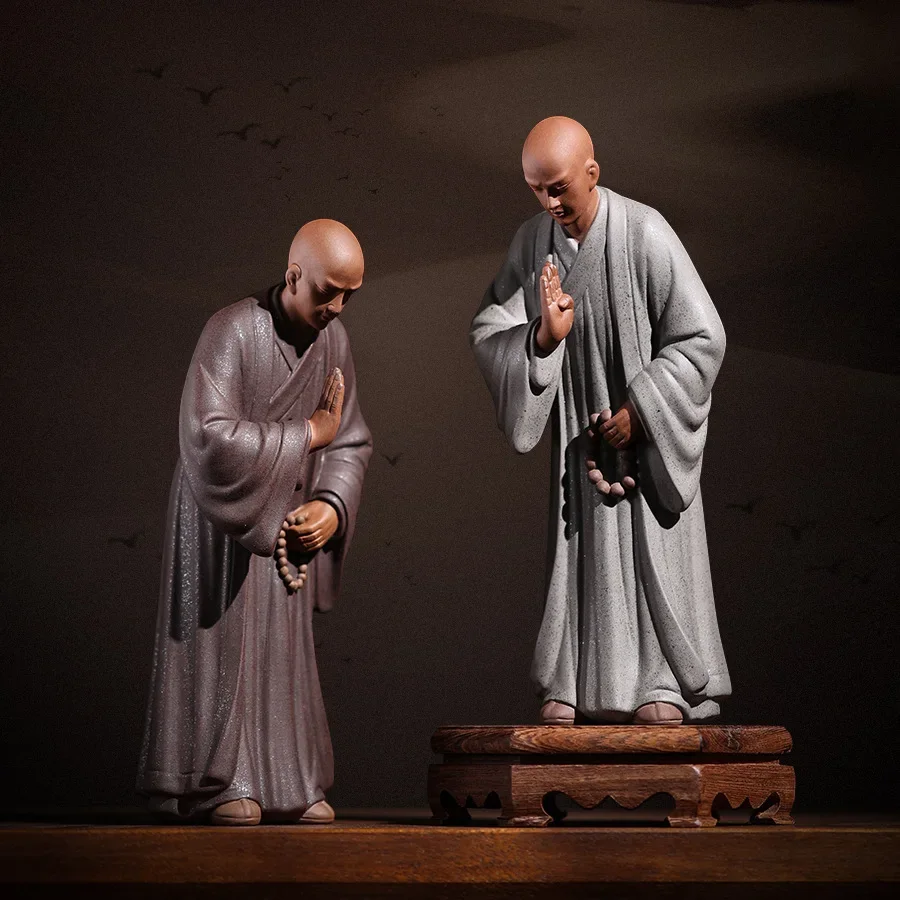 

Керамика Дзен, персонажи маленького монаха, декоративная статуя, китайские статуи Будды, роскошная художественная статуя для дома, комнаты, офиса, 20 см