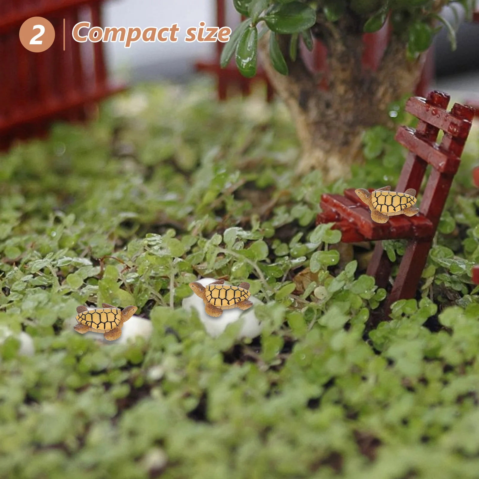 

10 Pcs Mini Figurine Resin Turtle Statue Decoration Miniatures Figurines Garden