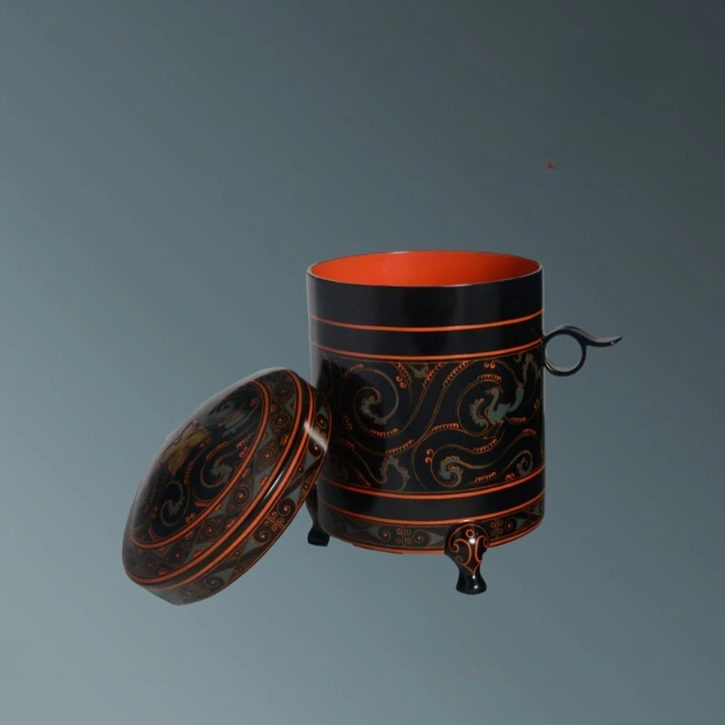Cloud pattern lacquer, national intangible cultural heritage, Chu-style lacquerware, handmade handicrafts, collections