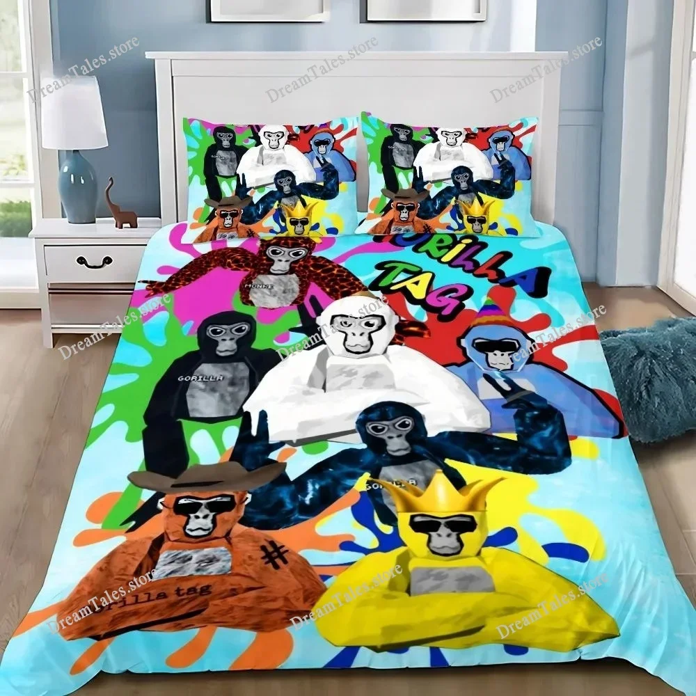 Game Gorilla Tag Bedding Set Single Twin Full Queen King Size Bed Set Aldult Kid Bedroom Duvetcover Sets Bed Sheet Set 2025