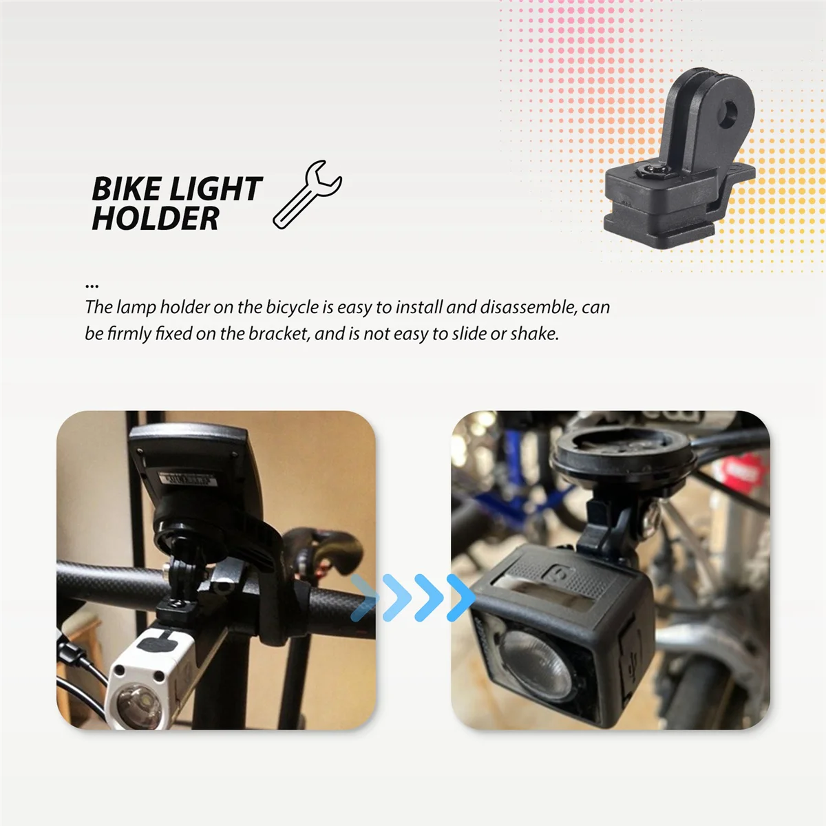 Front Lamp Mount Bracket para bicicleta, Code Meter Holder, Bontrager Ion Prothetic, Lifting Tail Lamp, Acessórios de bicicleta