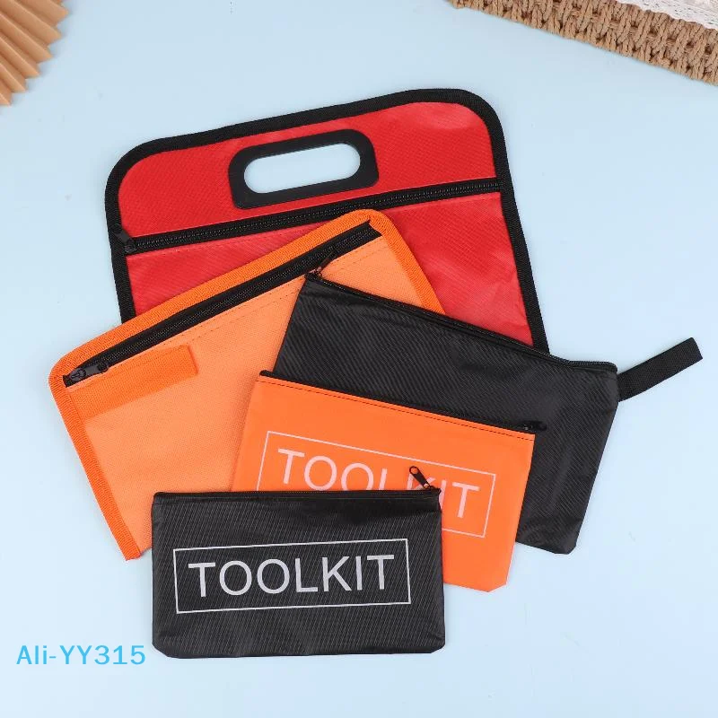 【Y】Zipper Canvas Waterproof Organizer Multi-function Portable Bag Storage Bags Hardware Toolkits Small Tool Bag