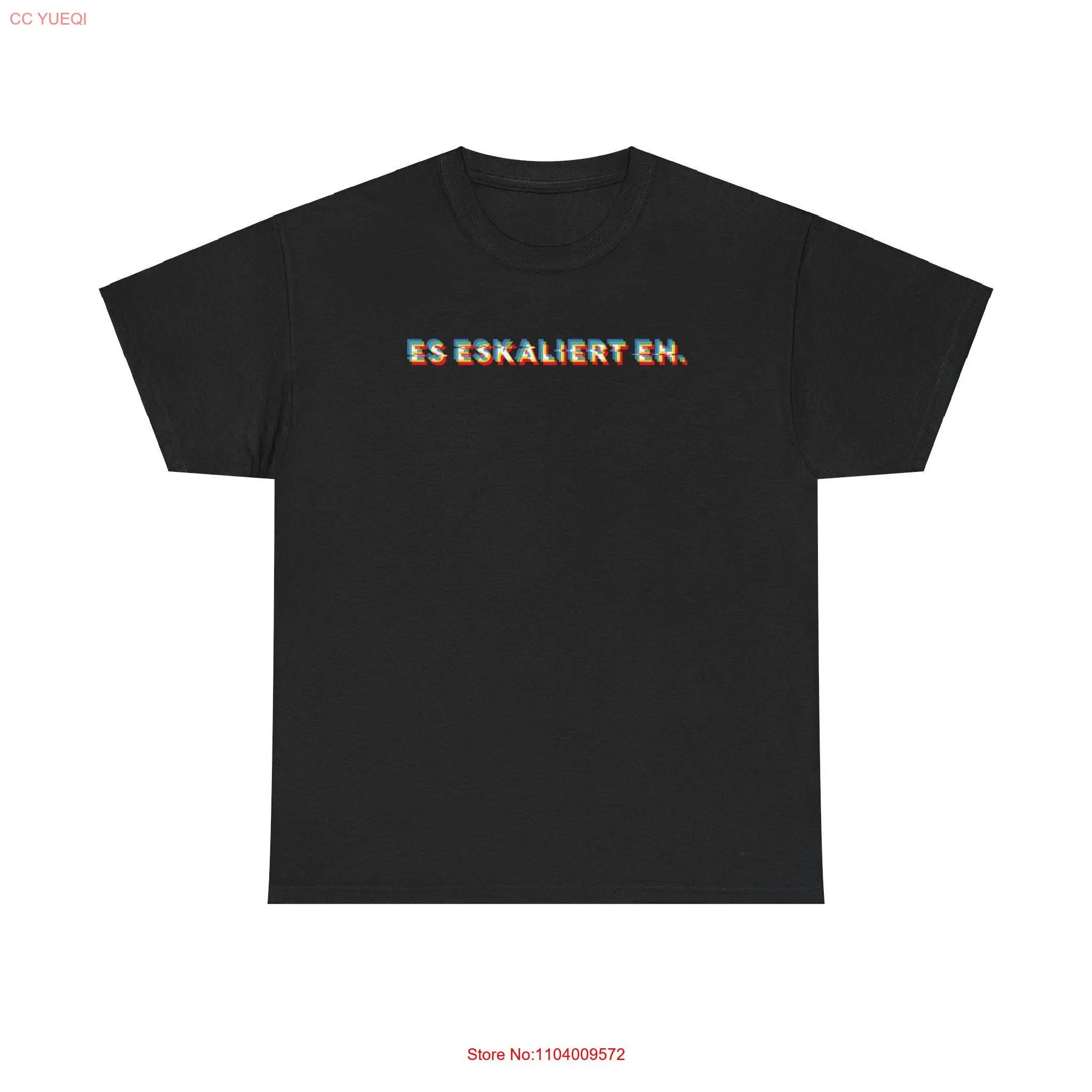 It's escalating anyway t shirt in glitch style The design for pessimistic political scientists Ballermann tourists and