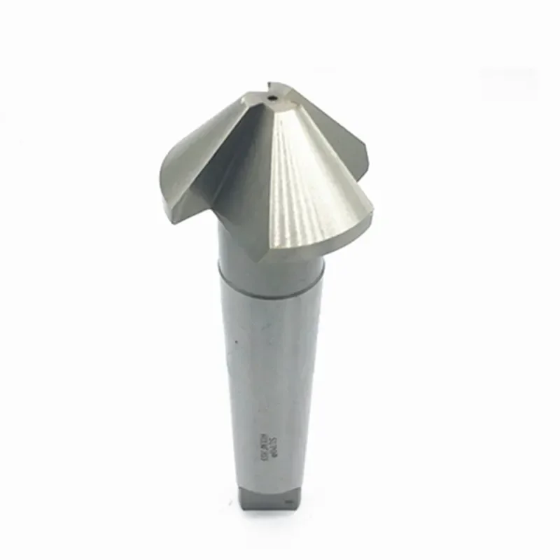 HSS Morse Taper Shank 60 Degree Countersink Drill Bit 3 Cutting Edges Countersink Chamfering Drilling Cutter Tool