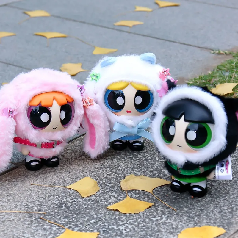 Toptoy powerpuff meninas manto boneca série caixa cega presente de aniversário brinquedo pingente boneca anime dos desenhos animados periférico decoração de mesa