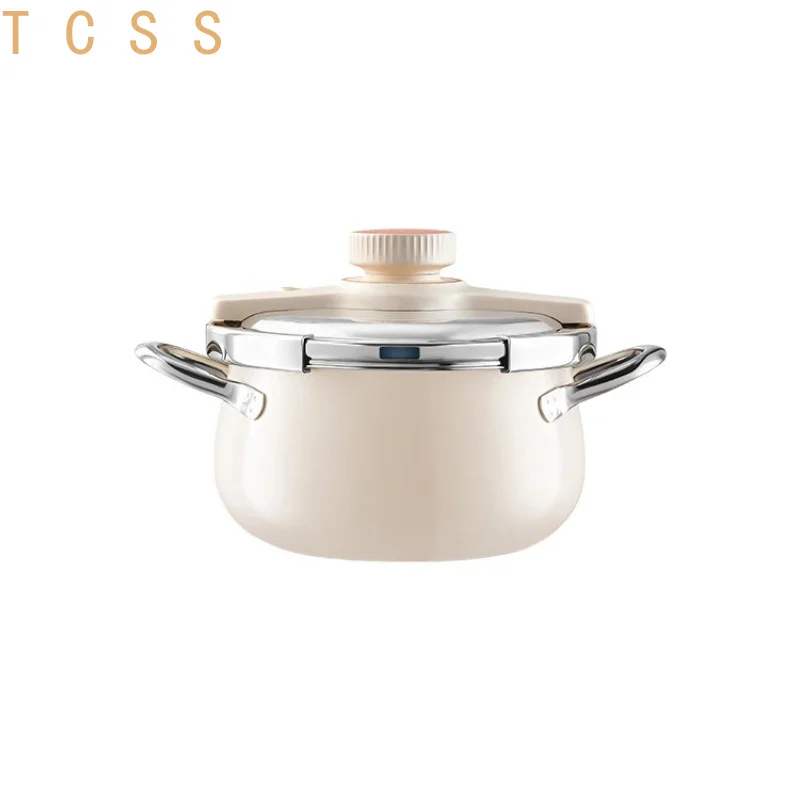 304 Stainless Steel Mini Pressure Cooker Induction Compatible Explosion Proof Small Household Fast Cooking Gas Stove Universal