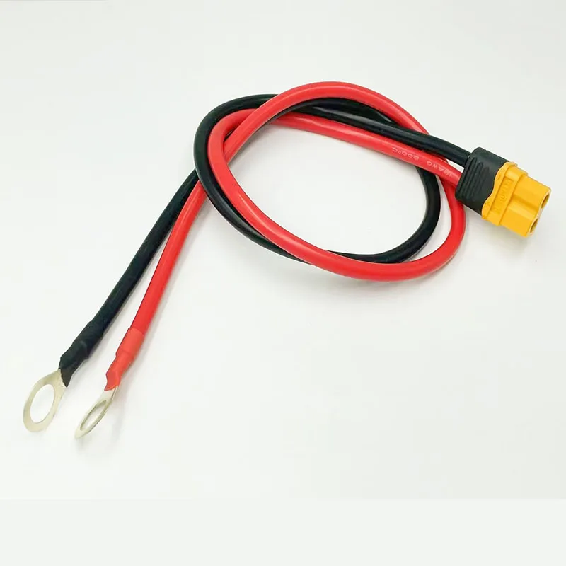 XT60 Connector Adapter Cable to O-Ring Eyelet Terminal Plug Connector Cable 12AWG Silicone Wire Extension for RC Lithium Polymer
