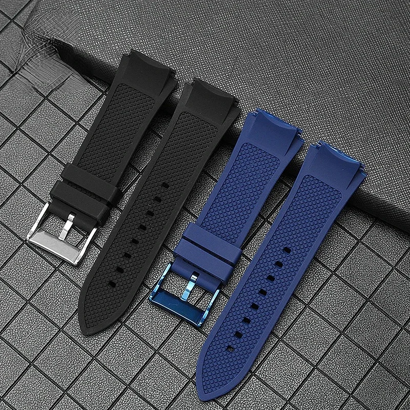 Silicone Watch Strap for Guess W0040g3 W0040g5 W0247g3 Waterproof Sweat-Proof Soft Comfortable Rubber Watchband Accessories 22mm