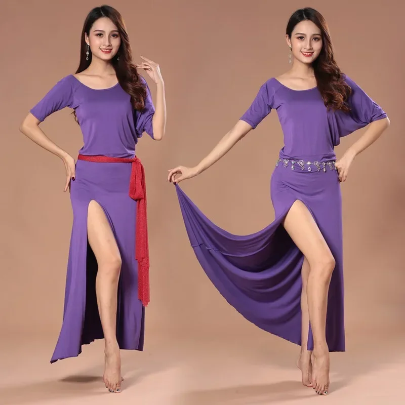 

Belly Dance Long Dresses Sexy Practice Fashion Clothes Oriental Performance Dress Stage Dance Costume Jupes Longues Pour Femmes
