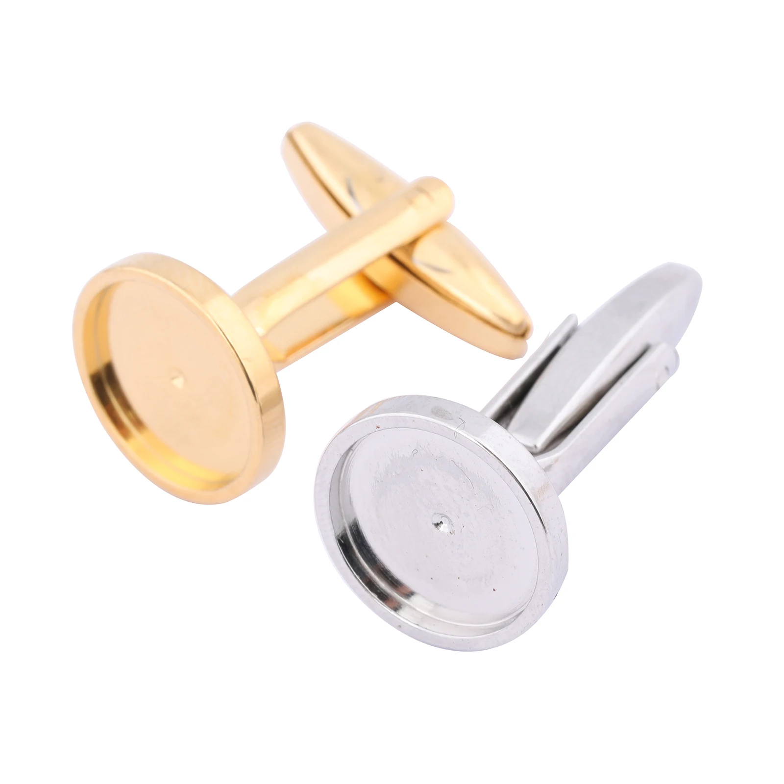 6 sztuk ze stali nierdzewnej Fit 12mm Cabochon spinki do mankietów ustawienie podstawy puste miejsca Diy Bezel tace na spinki do mankietów tworzenia biżuterii