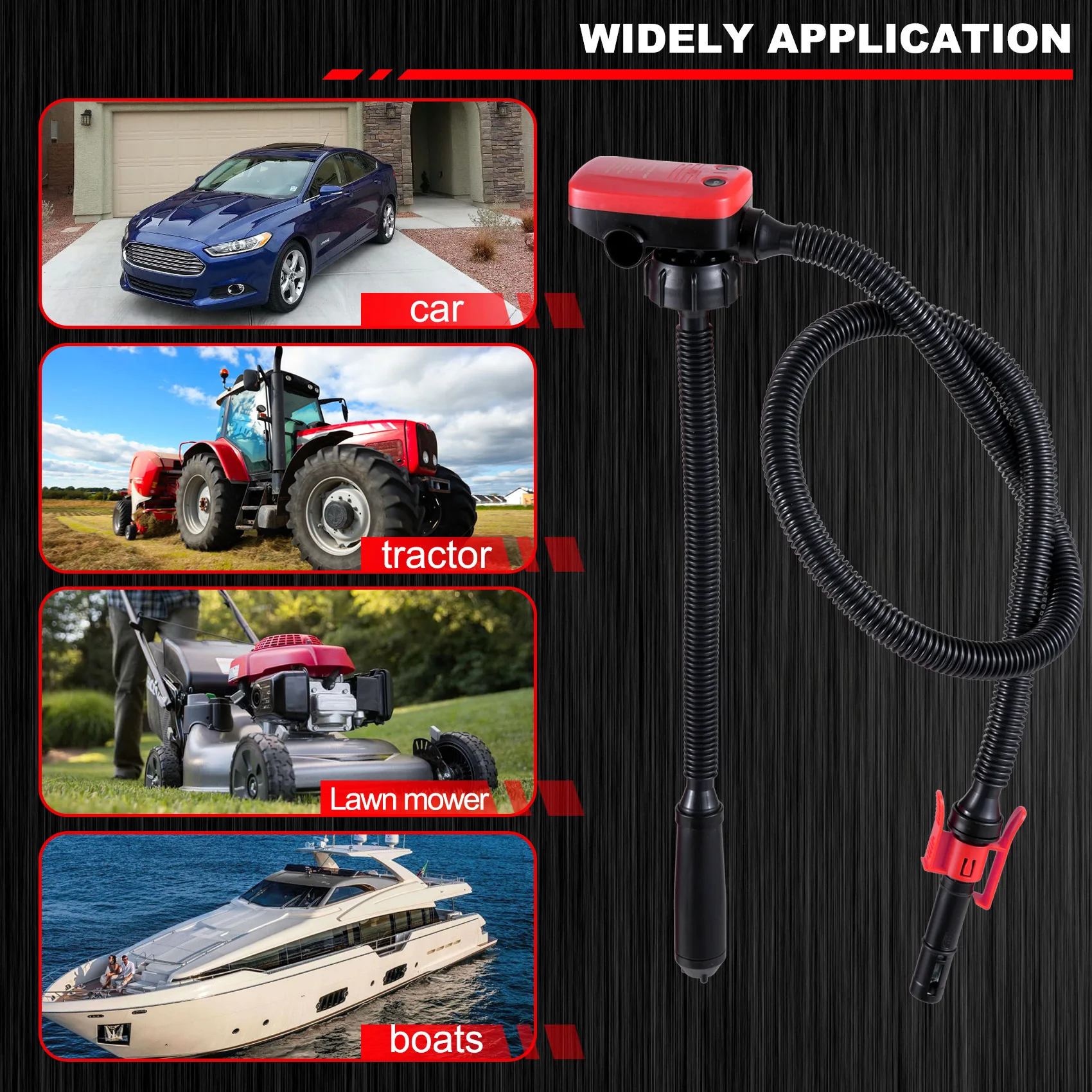 Portable Fuel Transfer Pump with Auto-Stop, 3.2GPM Battery Powered Gas Diesel Liquid Extractor