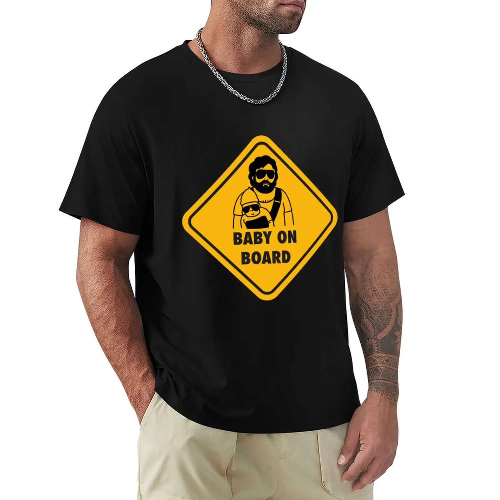 

Baby on board (Carlos from the Hangover) T-Shirt oversized t shirt Luxury man black t shirts for men