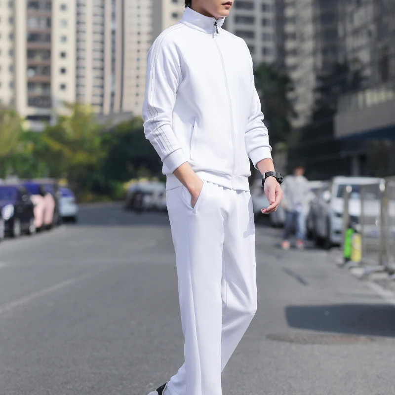 Tracksuit Men Sportswear Sets New Spring Autumn Male Causal Jogging Suit 2 Pieces Jacket + Sweatpants Size L-5XL