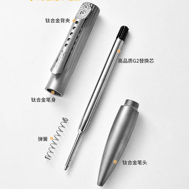 Imagem -05 - Portátil Titanium Bolt Descompressão Assinatura Pen Colorido Auto-defesa Edc Tactical Pen Pioneer Personaliza Novo