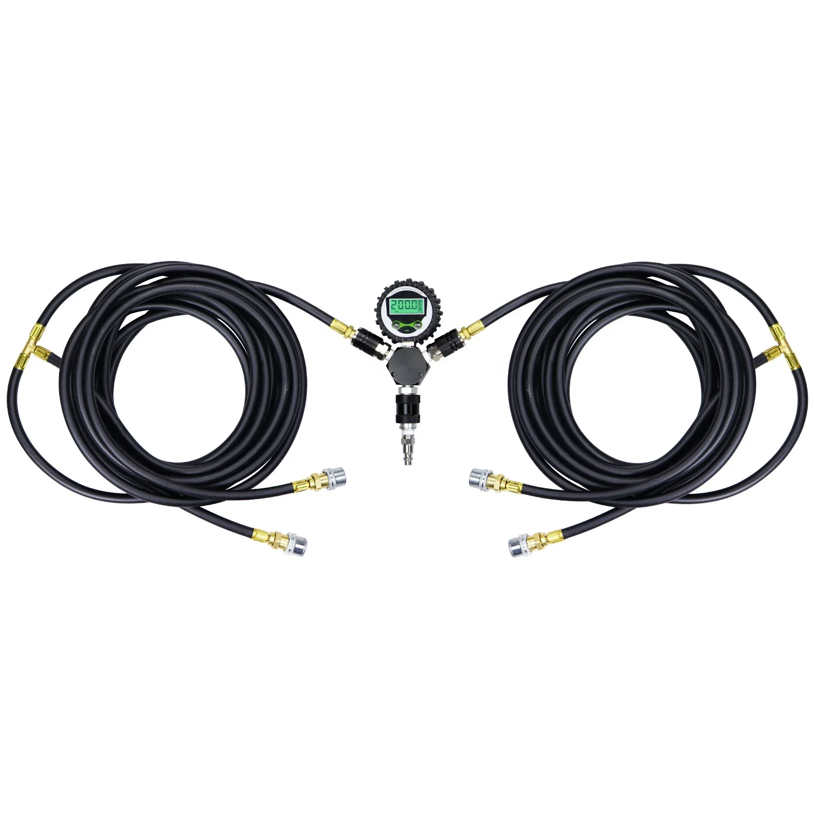 Off-Road 4 Way Digital Tire Inflation Deflation System With Pressure Gauge Customize Hose and Air Chuck