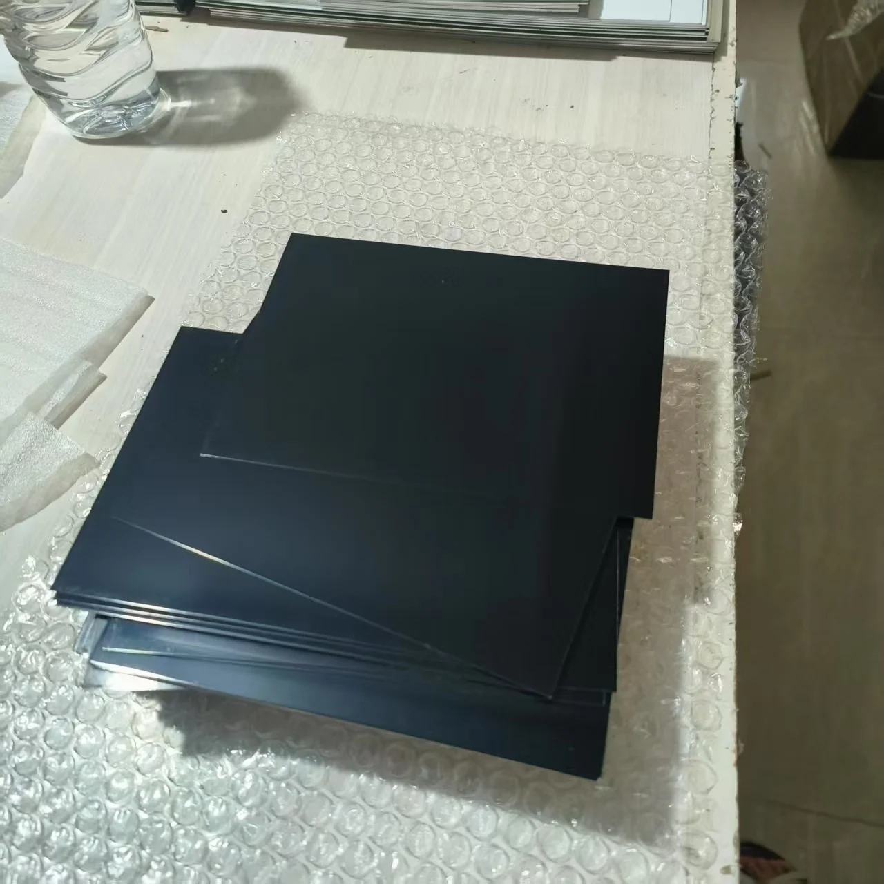 20pcs/50pcs A6 Black Aluminium Plate for Laser Engraving Sign Nameplate Laser Marking advertising 0.45 thickness