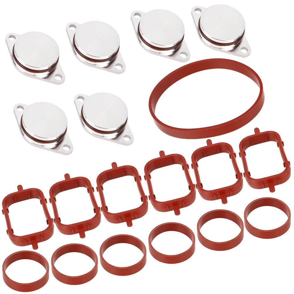 Replacement Bungs with Intake Manifold Gasket Diesel Swirl Flap Blanks