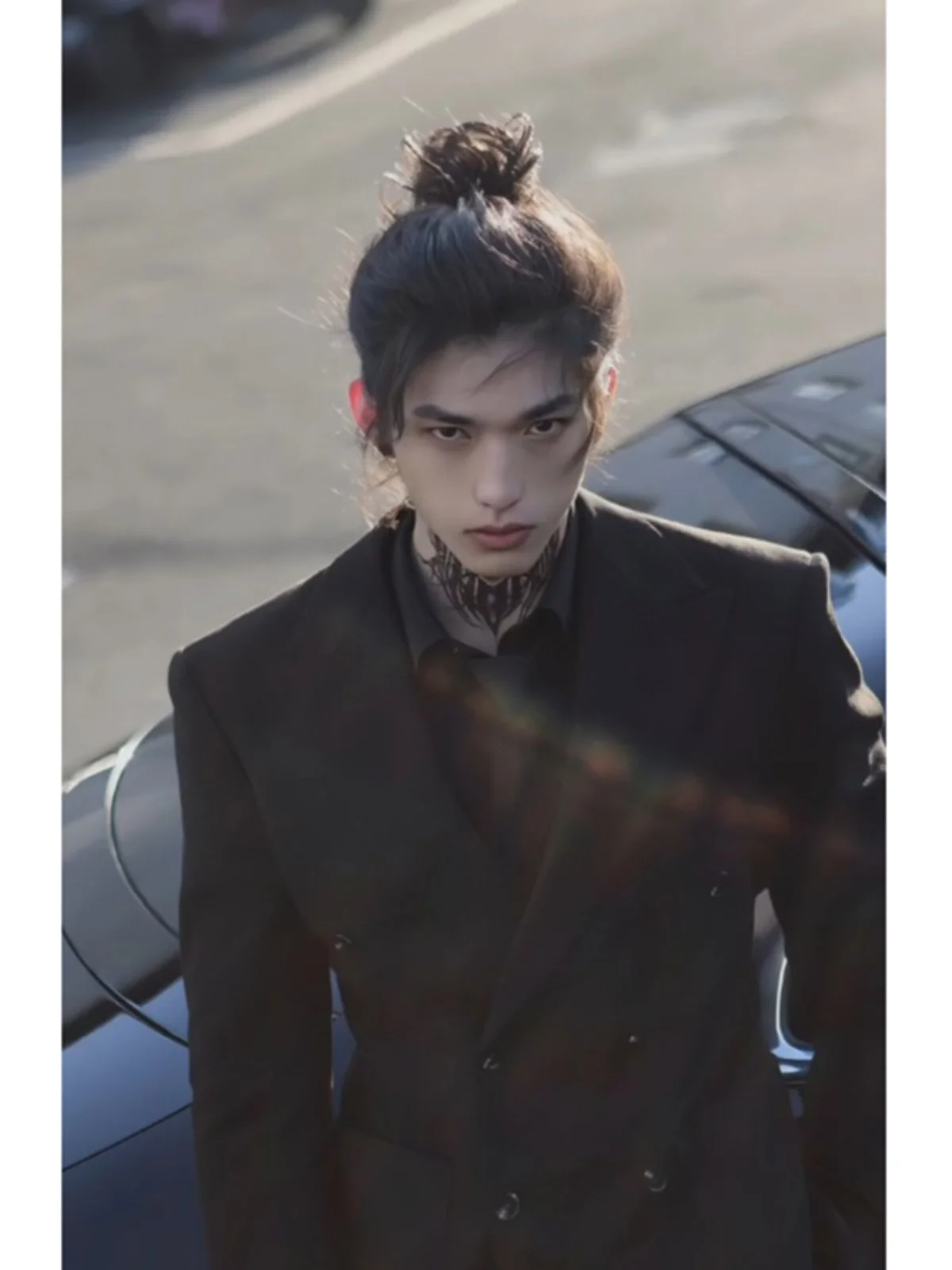 

Briti Sle Double-Breasted Casual Men's Suit Cool Brand Haome Street Sle Spring Leisure Outerwear Polyester Fiber