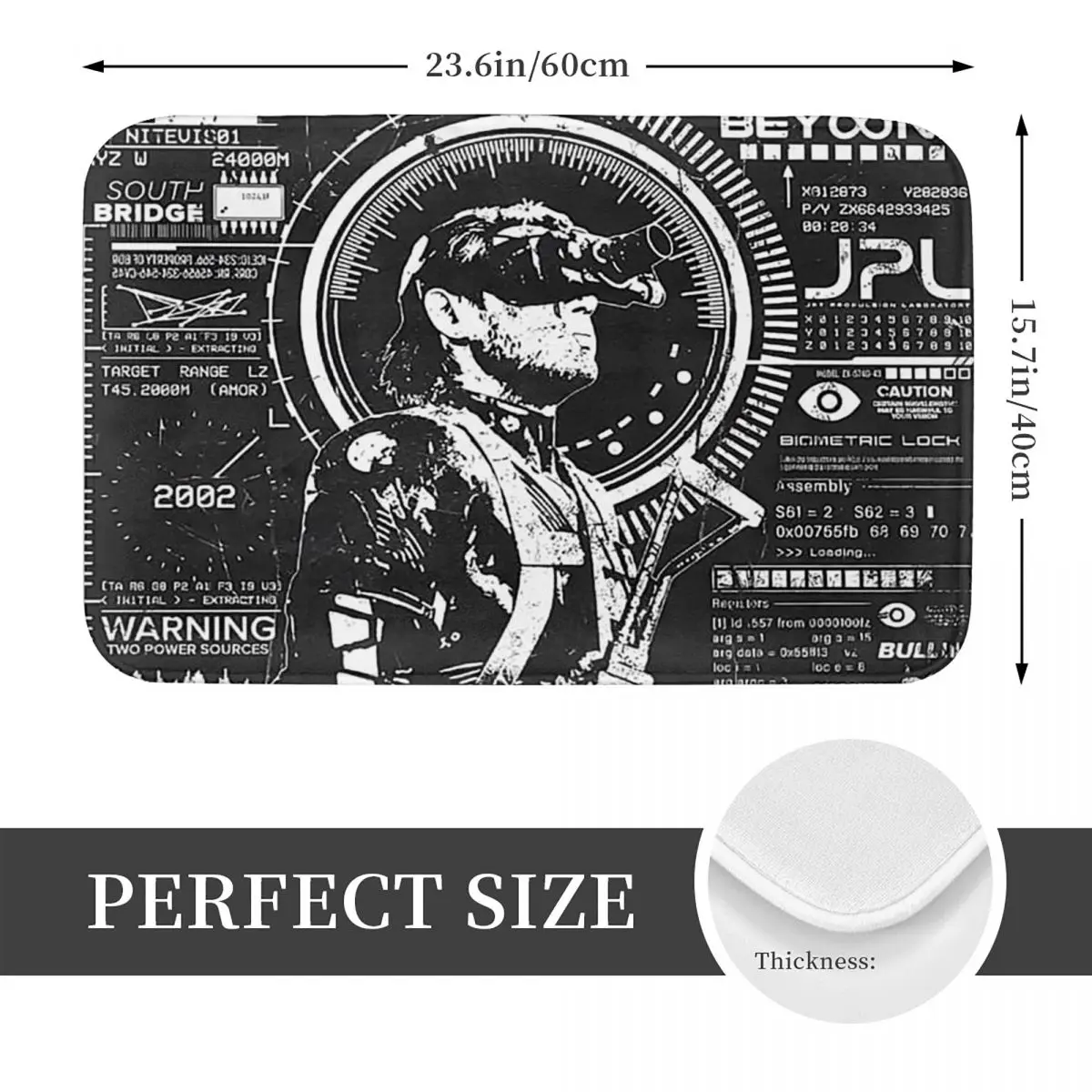 Metal Gear Solid Game Anti-slip Doormat Floor Mat Water oil proof Carpet Rug for Kitchen Entrance Home Bedroom Footpad Mats