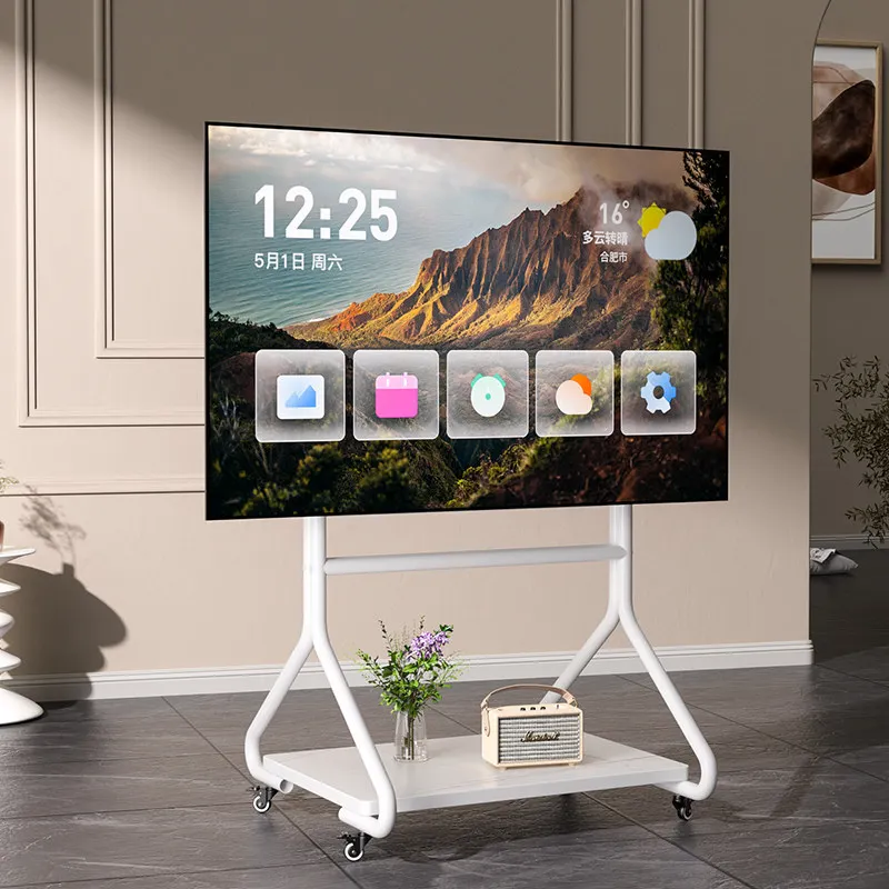 TV floor bracket with wheels movable vertical wall rack living room simple art universal 55/85/98 inch